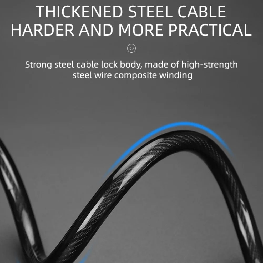 Bike Locks Combination Bicycle Cable Locks with Mounting Bracket, 4 Ft High Security 5 Digits Resettable Coiling Cable Lock