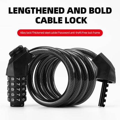 Bike Locks Combination Bicycle Cable Locks with Mounting Bracket, 4 Ft High Security 5 Digits Resettable Coiling Cable Lock